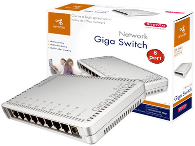 Sitecom Network Switch 10/100/1000 8 port Gigabit LN-117 is nooit meer leverbaar