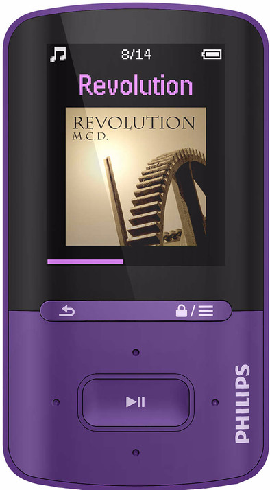 Philips GoGear Vibe 4GB Paars is nooit meer leverbaar