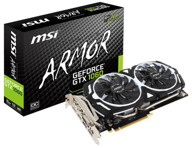 Le produit MSI GeForce GTX 1060 ARMOR 6G OCV1 ne sera plus jamais disponible