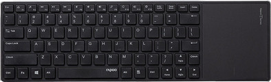 Rapoo E2800P Wireless Touchpad Keyboard Zwart QWERTY is nooit meer leverbaar