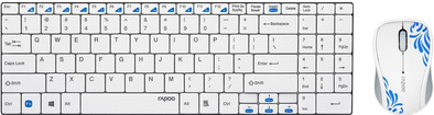 Rapoo 9060 WH-N Wireless Optical Combo Qwerty Wit is nooit meer leverbaar
