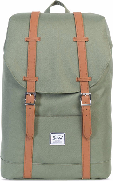 Herschel Retreat Mid-Volume Deep Lichen Green/Tan Synthetic is nooit meer leverbaar