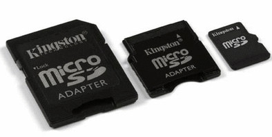 Kingston MicroSD 2 GB with 2 Adapters is nooit meer leverbaar