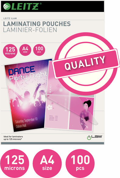 Leitz Lamineerhoes  A4 2X125 Eva (100 stuks) is nooit meer leverbaar