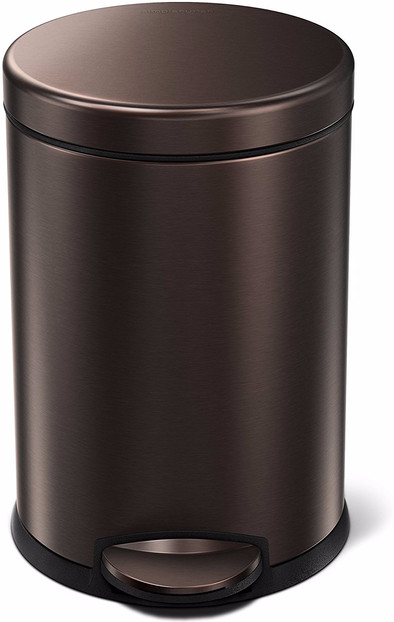 Simplehuman Mini Round 4,5 Liter Glans RVS Brons is nooit meer leverbaar