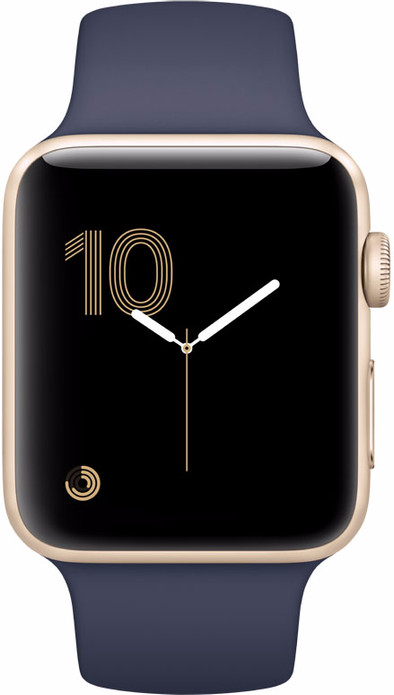 Le produit Bracelet Sport pour Apple Watch Series 2 42 mm Or Aluminium/Bleu nuit ne sera plus jamais disponible