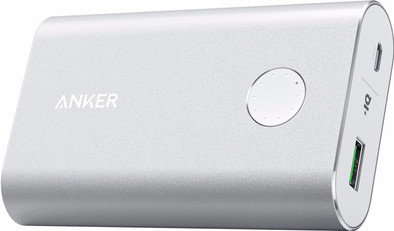 Anker PowerCore+ Powerbank Quick Charge 10.050 mAh Zilver is nooit meer leverbaar