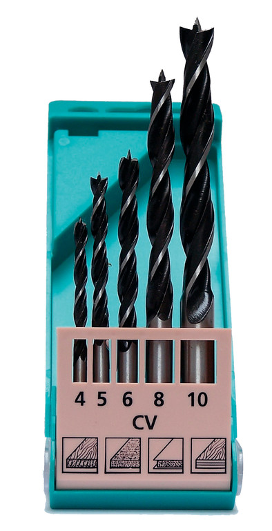 Wolfcraft 5-delige Houtborenset 4,5,6,8 en 10 mm is nooit meer leverbaar