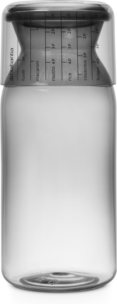 Brabantia Voorraadbus met maatbeker 1,3 liter Dark Grey is nooit meer leverbaar