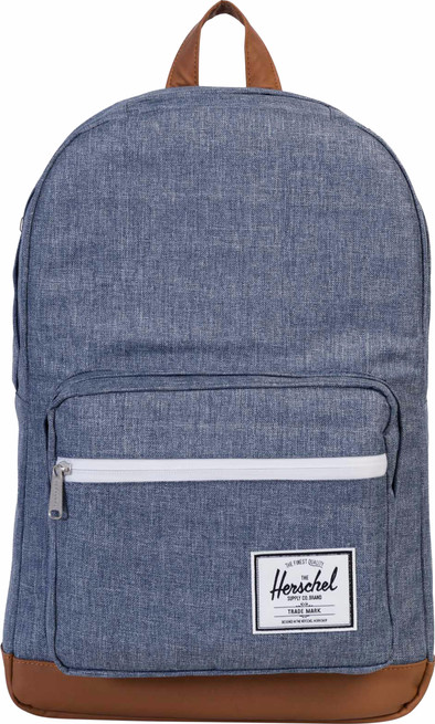 Herschel Pop Quiz Dark Chambray Crosshatch/Tan Leather is no longer available