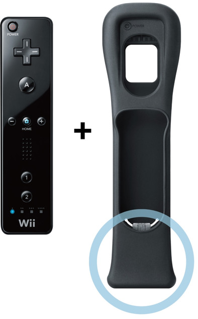 Nintendo Wii Remote + Wii MotionPlus Black is nooit meer leverbaar