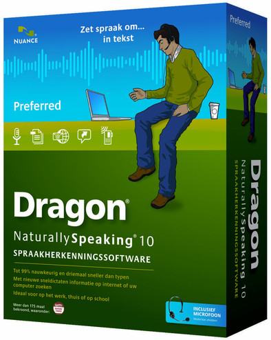 Nuance Dragon NaturallySpeaking 10 Preferred is nooit meer leverbaar