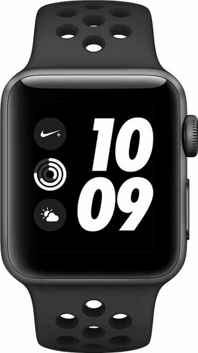 Apple Watch Series 3 Nike+ 38mm Space Grey Aluminium/Zwart Sportband is nooit meer leverbaar