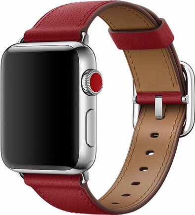 Apple Watch 38mm Classic Leather Watch Strap Red is no longer available
