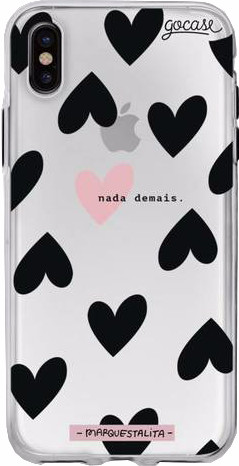 GoCase TPU Apple iPhone X Back Cover Black Hearts is nooit meer leverbaar
