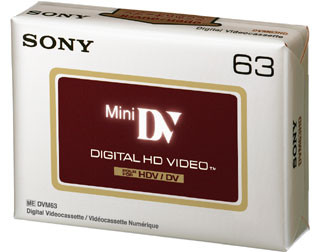 Sony DVM 63 HDV Mini-DV Tape is nooit meer leverbaar