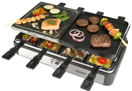 Bourgini Gourmet/Raclette/Stone Grill Plus - 8 personnes
