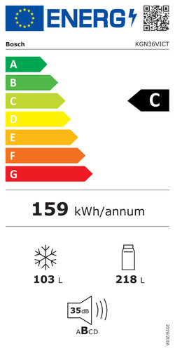 Bosch KGN36VICT energy label