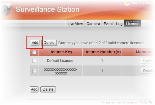 synology surveillance license cost