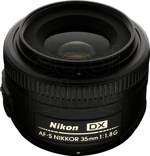 Nikon AF-S 35mm f/1.8G DX bovenkant