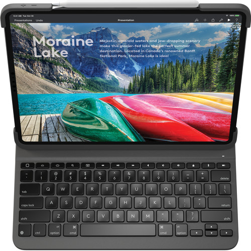 les Roei uit Overleving Logitech Slim Folio Apple iPad Pro 12.9 inches (2018) Keyboard Cover AZERTY  - Coolblue - Before 23:59, delivered tomorrow