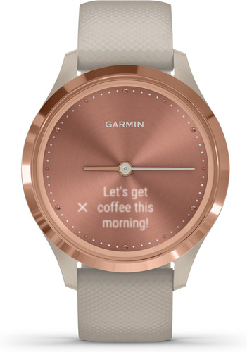 Garmin Vivomove 3S Sport - Rosé Goud/Beige - 39 mm - Coolblue - Voor  23.59u, morgen in huis