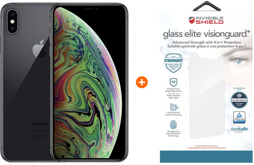 Apple iPhone Xs Max 64 Go Gris sidéral + InvisibleShield Verre