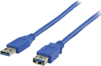 Valueline USB 3.0 Verlengkabel 2m blauw Main Image