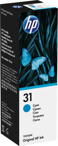 HP 31 Bouteille d'Encre Cyan Main Image