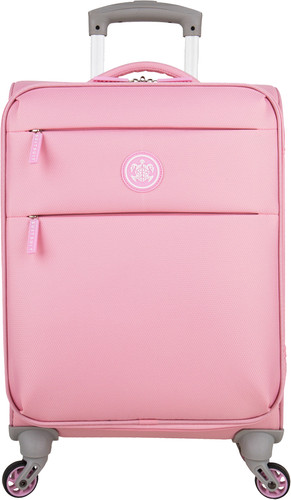 pink soft luggage