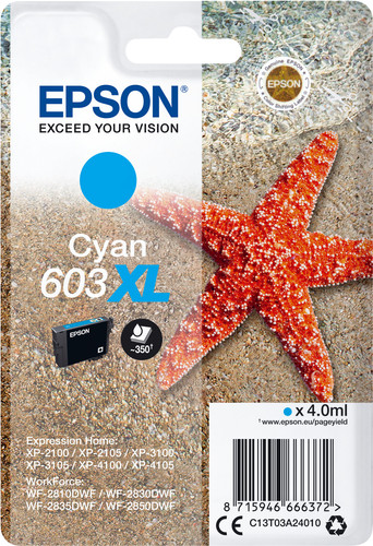 Epson 603XL Cartridge Cyan Main Image