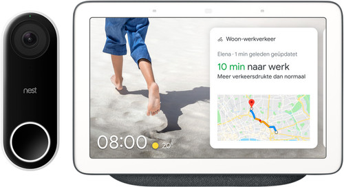google home hub with nest hello