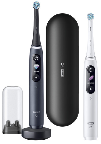 Inzichtelijk bord de studie Oral-B iO - 8n - Elektrische Tandenborstels Wit En Zwart, Duopack -  Coolblue - Voor 23.59u, morgen in huis