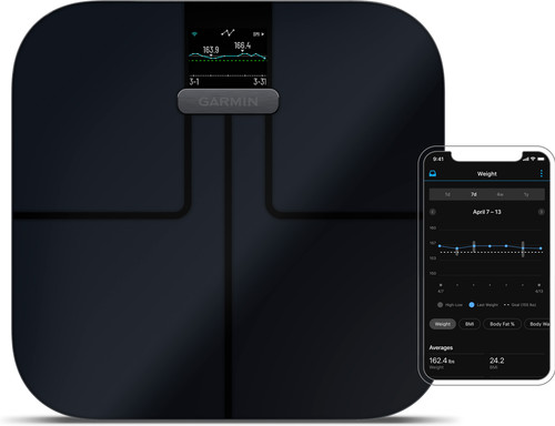 Garmin Index S2 (Black) Smart scale with Wi-Fi connectivity at Crutchfield