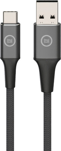 BlueBuilt USB-A to USB-C Cable 1.5m Nylon Black Main Image