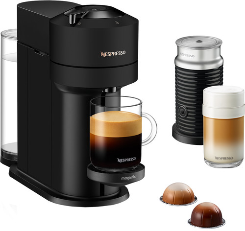 kortademigheid teer symbool Magimix Nespresso Vertuo Next with Aeroccino Matte Black - Coolblue -  Before 23:59, delivered tomorrow