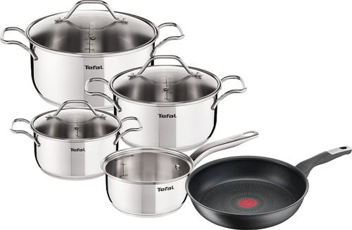 Tefal Intuition Batterie de Cuisine 4 Pièces + Unlimited Poêle à Frire 28 cm Main Image