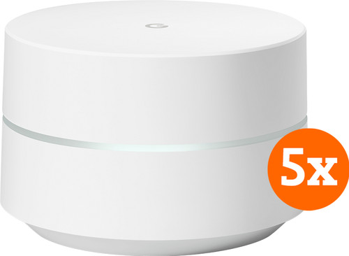 Google Wifi Mesh (5-pack) - Coolblue - Voor 23.59u, morgen in huis