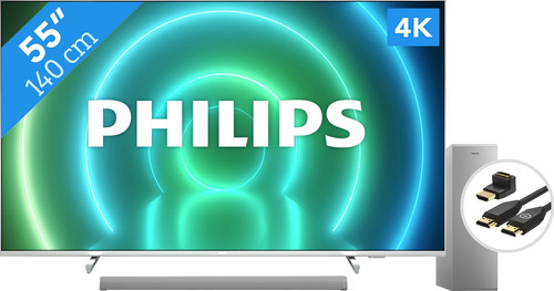 Philips 55PUS7956 (2021)  - Ambilight + Barre de Son + Câble HDMI Main Image