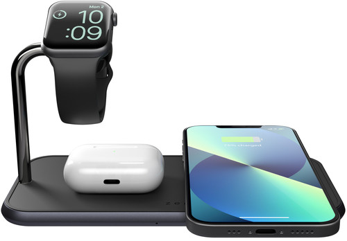 Klooster rammelaar Ontwikkelen ZENS Dual & Apple Watch Aluminium Draadloze Oplader 10W Zwart - Coolblue -  Voor 23.59u, morgen in huis