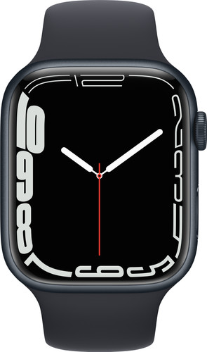 Apple Watch Series 7 45mm Middernacht Aluminium Middernacht Sportband Main Image