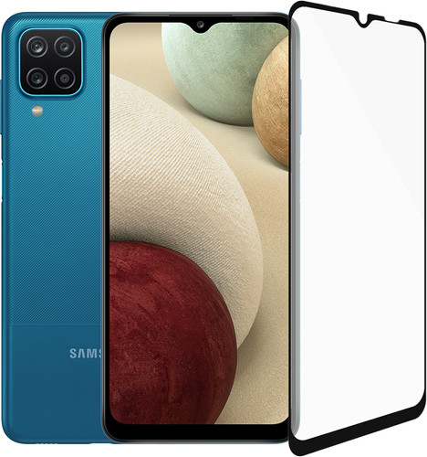 Samsung Galaxy A12 128GB Blauw + PanzerGlass Case Friendly Screenprotector Glas Zwart Main Image