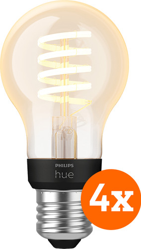 Philips Hue Filamentlamp White Ambiance Standaard E27 4-pack Main Image