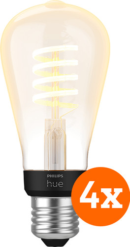 Philips Hue Ampoule à Filament White Ambiance Edison E27 Lot de 4 Main Image