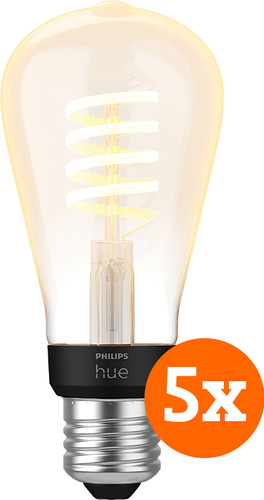 Philips Hue Ampoule à Filament White Ambiance Edison E27 Lot de 5 Main Image