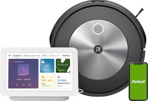 iRobot Roomba J7 + Google Nest Hub 2 Chalk Main Image