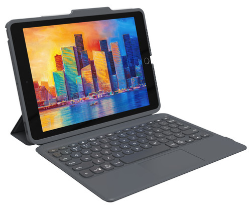 Zagg Pro Keys Apple iPad (2020/2021) Toetsenbord Hoes AZERTY Grijs - Coolblue - Voor morgen in huis