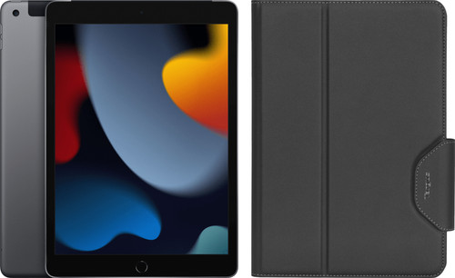 Apple iPad (2021) 10.2 inch 256GB Wifi + 4G Space Gray + Targus Book Case Zwart Main Image