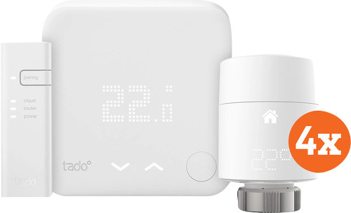 Tado Thermostat connecté V3+ kit de démarrage et 4 têtes thermostatiques Main Image