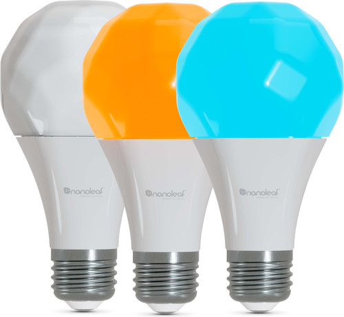 Nanoleaf Essentials A19 Wit & Kleur E27 3-pack - Smart lampen - Coolblue